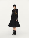 INTO THE EAST 25 Autumn/Winter Flower Handle Embroidery Button Vest ITE-E1DGAW057BL22VE-HEI black
